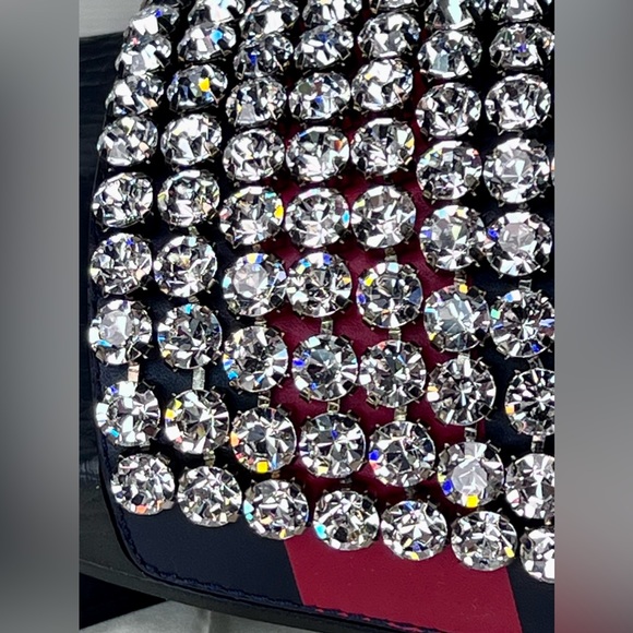 Gucci Sandals Slides Apollo Cathena Swarovski Crystal Bling Box EU 37 US 7 - Picture 6 of 14